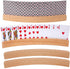 Tebery 4 Pack Wooden Playing Card Holder - Organizer Tray Racks with Natural Finish