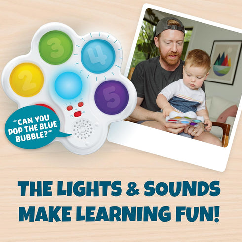 Chuckle & Roar - Pop It! and Learn Educational Toy, Electronic Popping Toy for Ages 6 Months to 2 Years