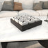 Deco 79 Black Wood Tic Tac Toe Game Set with White Block Pieces, 14" x 14" x 4"