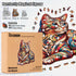 LEOGOR Wooden Puzzles for Adults - Whiskered Cat Mosaic, 350 Piece Large Size (14 x 18.1 in) with Vibrant Flowers