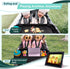Double Sided Stroller Tray for Wonderfold Wagon - Kids Snacks & Activities, Faux Leather Sides, 4 Cup Holders