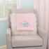 NoJo Under The Sea Whimsy Pink and Blue Narwhals, Super Soft Appliqued Baby Blanket