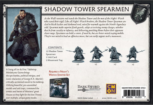 CMON A Song of Ice Fire Tabletop Miniatures Game Shadow Tower Spearmen Unit Box | Strategy Game for Teens Adults | Ages