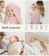 100% 32 32 Inches MairMore Hooded Baby Bath Towels, Muslin Cotton Baby Girl Towels with Hood for Neutral Newborn