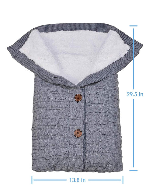 Grey1) XMWEALTHY Unisex Infant Swaddle Blankets Soft Thick Fleece Knit Baby Girls Boys Stroller Wraps (Baby