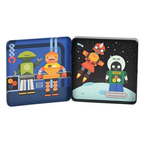 Petit Collage Magnetic Play Set, Robot Remix - Mix & Match Game Board for Ages 3+
