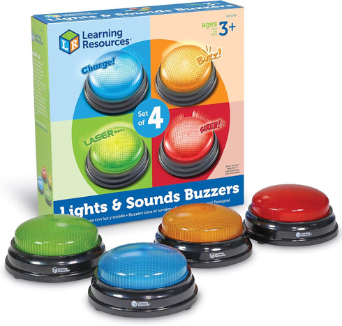Learning Resources Lights and Sounds Buzzers - Classroom Must Haves Supplies, Kids