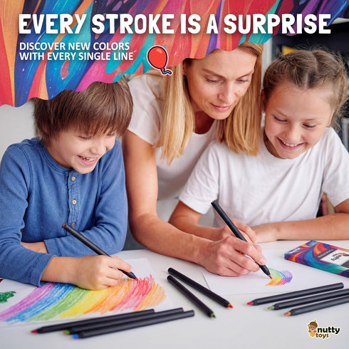 8 2026, nutty toys Jumbo Rainbow Pencils - Pre-sharpened Multicolored Pencils, Top Boy & Girl Easter Basket Stuffer