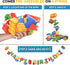 Aliza Premium Party Supplies 7-feet Building Block Birthday Party Supplies Banner by Aliza | Baby Boy Toddler Kids