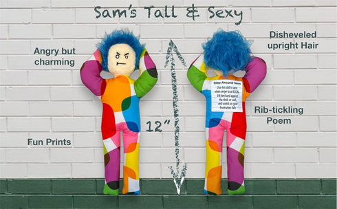 Funny Gag Gift - Slap Around Sam Doll - Classic Random Color for Friends, Co-Workers, Gifts