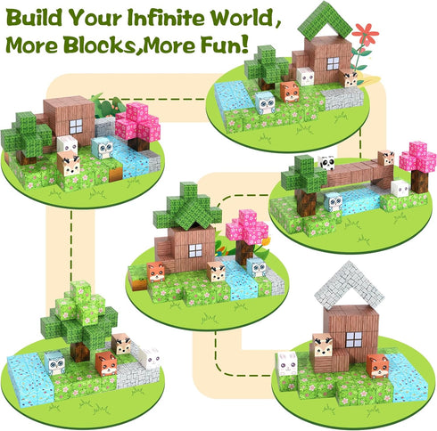 100PCS 4-8, Magnetic Blocks for Kids, Magnetic Blocks for Kids Ages Magnetic Building Blocks Montessori Educational