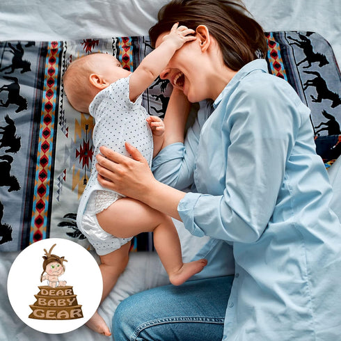 38x29 Dear Baby Gear Deluxe Double Layer Baby Blanket - Gender Neutral Infant Blankets for Girls & Boys - Nursery