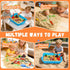 Vectronum 2.64lbs 3 4 5 6 7+ Dinosaur Sensory Bin with Lid - Sand, Archaeology Tools, Dino Figures & Skeletons, Sensory