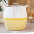 Storage(17"x17"),Large KAKAMAY Woven Baskets for Cotton Rope Woven Baby Laundry Hamper,Collapsible Laundry Basket