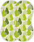 decor gift 4 Pack 22x11in Cotton Muslin Burp Cloth Breathable Cartoon Green Pear Fruit Baby spit up Rags for Unisex