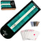 Unique Lightweight Folding Travel Cribbage Game | Portable Travel-Size Cribbage Board Set (Teal & White)