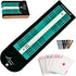 Unique Lightweight Folding Travel Cribbage Game | Portable Travel-Size Cribbage Board Set (Teal & White)