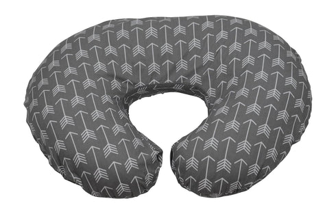Adorology Nursing Pillow Slipcover (Cover ONLY) for Boppy, Gray Arrow Design, Pillow NOT Included, Fits Standard