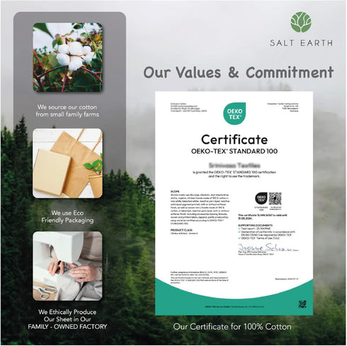 100% 2-Layered 2 Pack,47"x47" (2 Salt Earth Organic Cotton GOTS Certified Swaddle Baby Blanket, Receiving Blankets