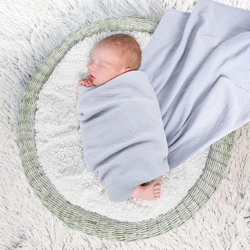 Blanket,100% 38x40inch Susurration Muslin Receiving Cotton Swaddle Blankets for Newborn Soft Thin Swaddle for Unisex