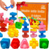 Jumbo Nuts and Bolts for Toddlers - 40 Pcs Screw Toys with Storage Tote and Book - Occupational Therapy Shape Sorter