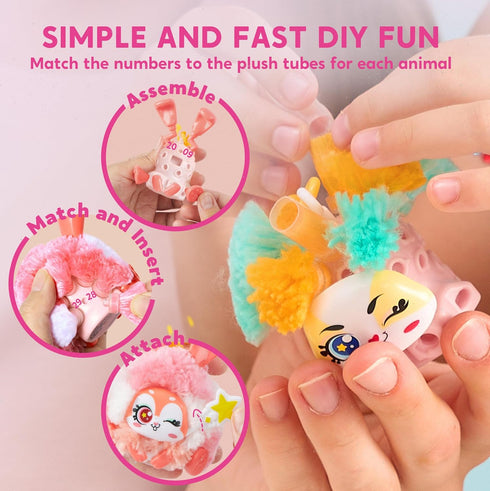 Set 3 6 7 8 9 Klever Kits DIY Plush Keychain Making Craft, DIY Arts & Craft with Models, Create Your Own Stuffed