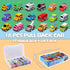 18 Pack Assorted Pull Back Car Toys with Storage Organizer Box, Mini Vehicle Set for Child Toddler Birthday Gift