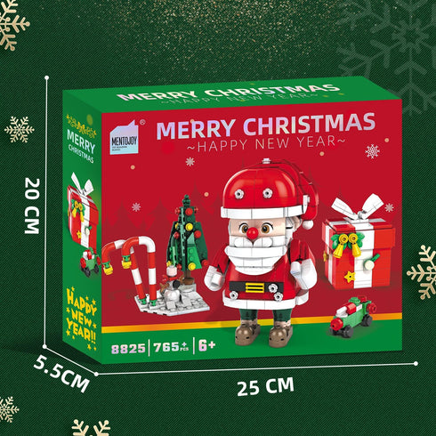 Set, 750 Set Sets 6-12, Christmas Building Blocks Piece Santa Claus Building Block with Christmas Tree and Gift Box