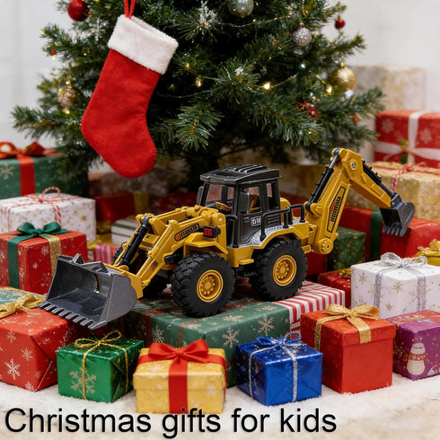 1:40 Construction Trucks Toy Semi-Alloy Simulation Model Lights & Sounds Educational Engineering Vehicle for Kids