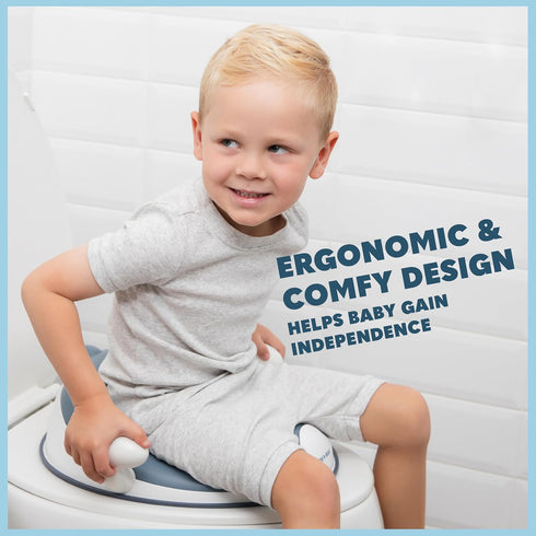 Todays Kids Anti-Slip Baby Training Toilet Seat for Toddlers - Comfortable & Soft Cushion, Secure Grip Handles - Splash