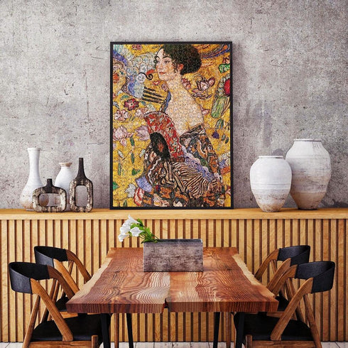 Moruska Lady with Fan by Gustav Klimt 1000 Piece Jigsaw Puzzle for Adults