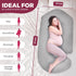 57inch PILLANI Pregnancy Pillows for Sleeping - V C U Shaped Full Body Pillow with Removable Washable Cover, Cooling