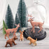 TUPARKA 9Pcs Miniature Forest Animals Set, Woodland Animals Figurines - Deer, Dog, Rabbit, Bear Figures for Cake Toppers