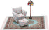 Mini Dollhouse Floor Tiffany Lamp, LED Miniature Lighting for Dolls House Decor, Functional Light Accessories