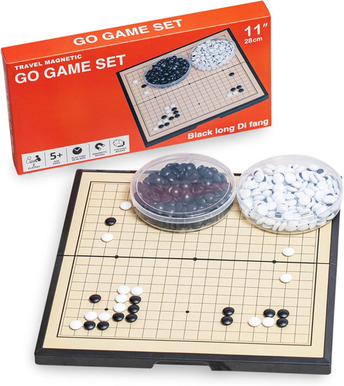Go Game Set 11 inches - Foldable, Portable and Travel Set, (19