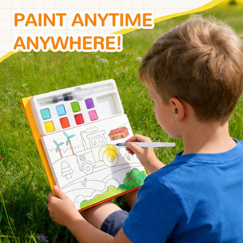 Set 26 8 1-3 2-4 4-6 YPLUS Paint with Water Coloring Book for Toddlers, Mess Free Watercolor Painting with Brush, Pages