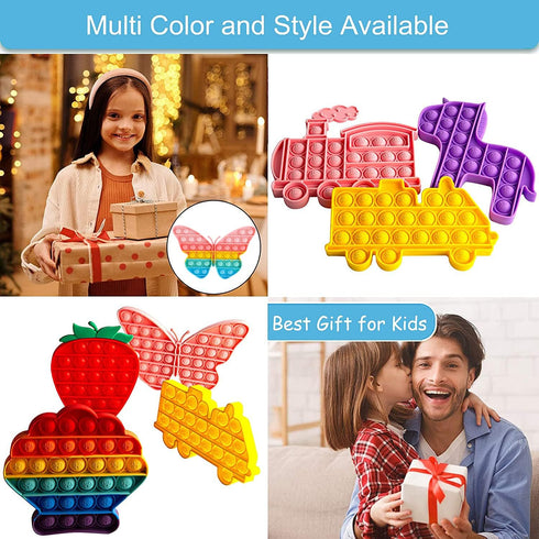 Pop Bubble Fidget Sensory Toys, Squeeze Sensory Toys, Novelty Gifts for Boys and Girls, Stress Relief Tools