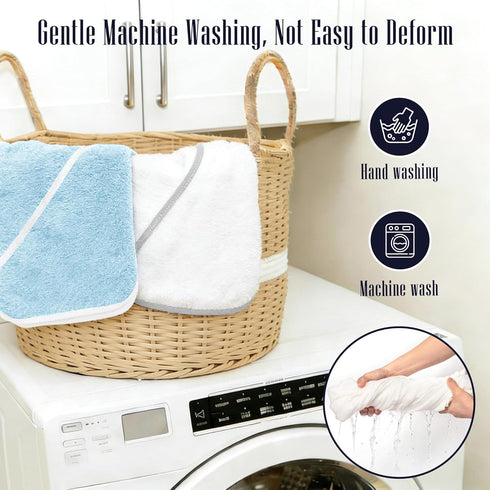 2 Pack 0-7 37.5 37.5 Inch) Baby Bath Towel - Rayon Made from Bamboo, Ultra Absorbent - Ultra Soft Hooded Towels