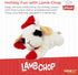 Multipet Lamb Chop Dog Plush Toy with Santa Hat - Squeaky Toy for All Dogs, Extra Soft Plush (10.5”, Cream)