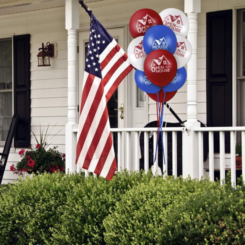 Gejoy 60 Pieces Open House Balloons, 12 Inches Latex Balloons for Real Estate Supplies and Yard Sign
