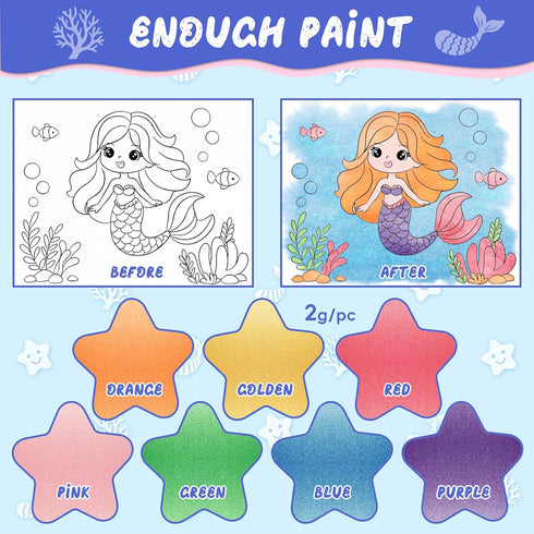 CHICAUP 3-5 4-8, Paint with Water Coloring Books for Kids, Mess Free Watercolor Painting Kit Painting Activity for Kids