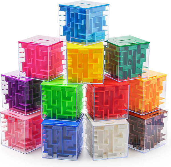 ZPISF 12 Pack Money Maze Puzzle Box for Cash Gift, Fun Ways to