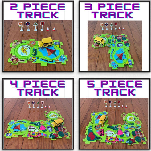 Perfect Life Ideas Set 50 Perfect Life Idea School Bus Vehicle Puzzle Track Play - Battery Operated Toy Themed Style