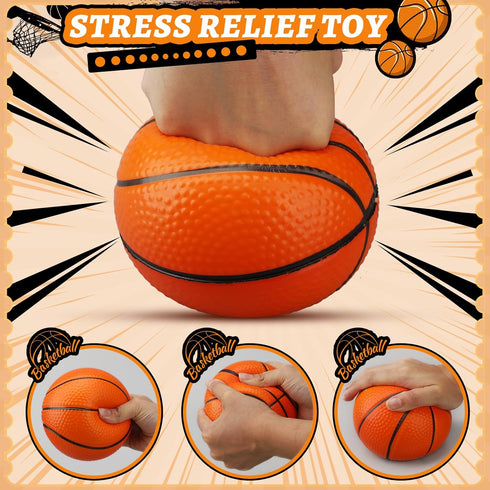 Mini Foam Basketball Replacement Ball for Indoor Basketball Hoop, Orange Soft Basketball Toy for Kids & Toddlers