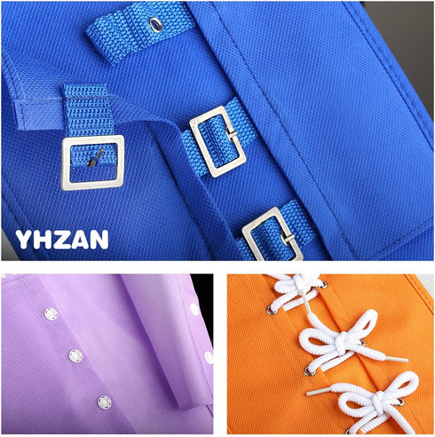 2-8 YHZAN Learn to Tie Your Shoes Dressing Board Montessori Mobile Sensory Board Travel Therapist Life Skills