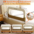 Bed Guard Rail for Toddlers - 32" Adjustable & Folding Portable Bed Railing for Crib, Twin, Bunk, Full, Queen & King