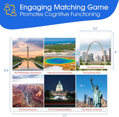 Keeping Busy Match The Photo Game with Fun Facts Set 4 Matching Games for Adults | Dementia Activities for Seniors | Activities for Dementia Patients | Alzheimers Activities for Elderly with Dementia