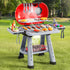 NIPLOOOW Set, Playset 2-Layer 3 4 5 6 7 8 Kids Kitchen Toy Kids BBQ Grill Kitchen with Smoke, Sound & Light, Barbecue