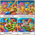 NIPLOOOW 3 4 5 6 Pool Fishing Toys Games, Water Table Bathtub Toy with Inflatable Pool Pole Rod Net Plastic Floating