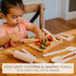 Set Wooden Cooking & Baking for Kids - Safe & Real Kitchen Tools Give Toddlers a Fun Cooking Experience - Durable
